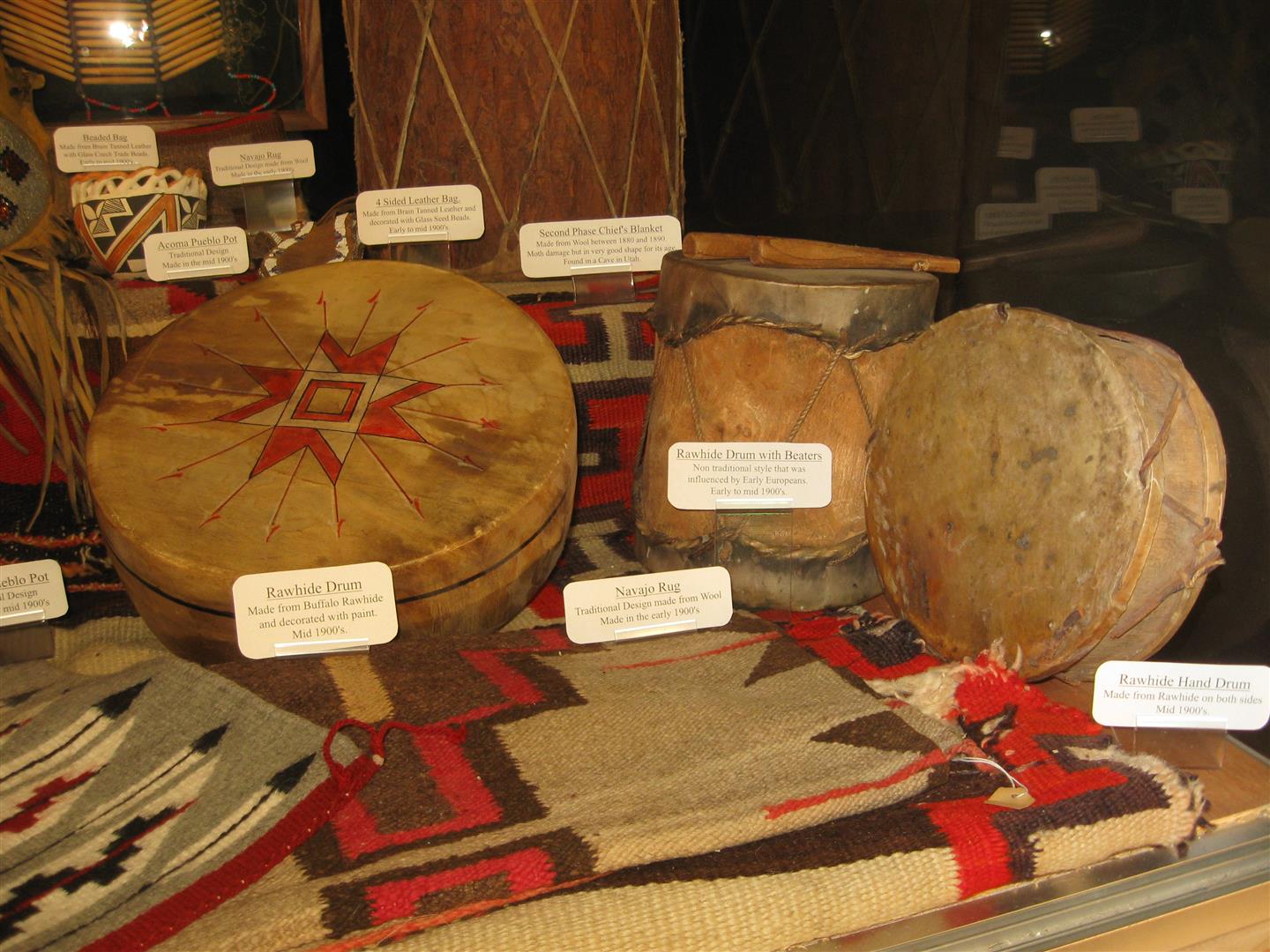 Native American Drums Stones and Bones
